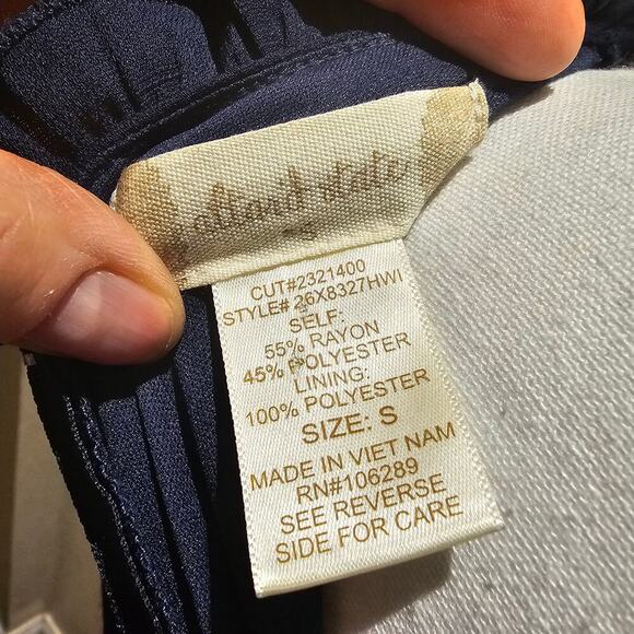 Altar’d State Dress S Navy Coastal Western Flair Boho Cottagecore Romantic EUC - Picture 10 of 13